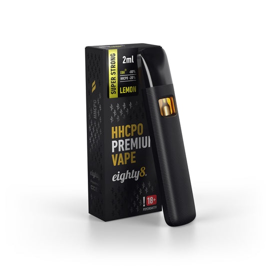 Vape Eighty8 HHCPO cu lămâie Premium foarte puternic, 20 % HHCPO, 2 ml